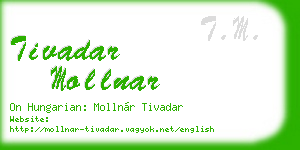 tivadar mollnar business card